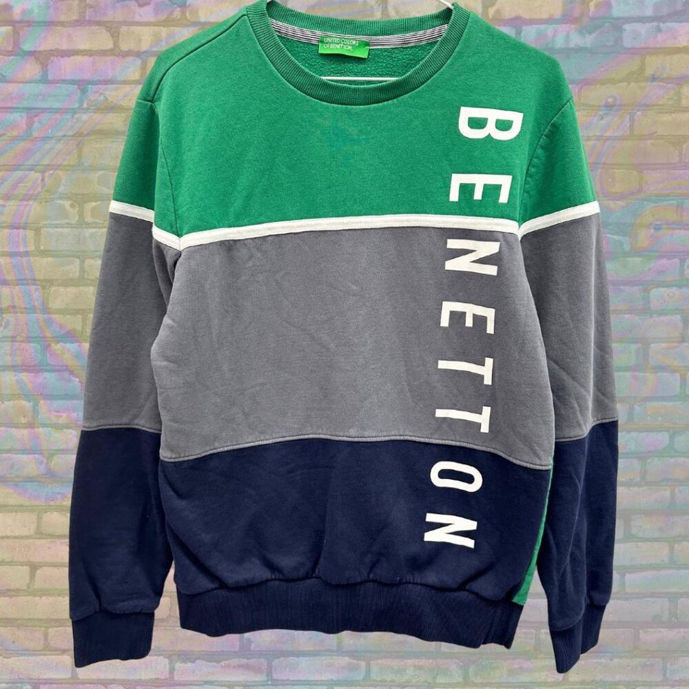 Vintage United Colors of Benetton Colorblock Sweatshirt Size Medium